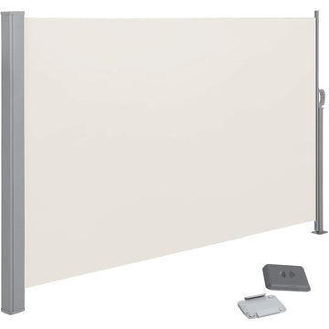 Zijluifel privacy screen zonwering balkon terras tuin taupe/grijs 200 x 350 cm