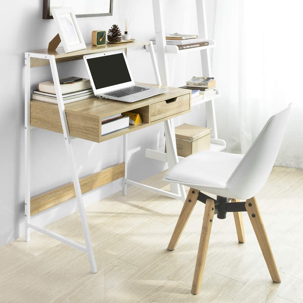 Home Office Tafelbureau - Computerbureau - Werkstation met opbergplank
