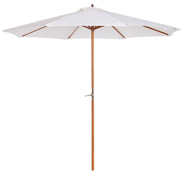 Dubbele tuinparasol met houten frame | Kleur: Crème | Afmetingen: 270x270x250 cm