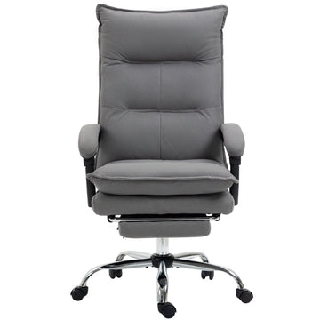 Vinsetto massagestoel bureaustoel | Kleur: Grijs | Afmetingen: 66x74x114-121,5 cm