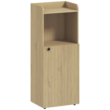 Badkamerkast met verstelbare planken | Kleur: Bruin | Afmetingen: 40x31x104 cm