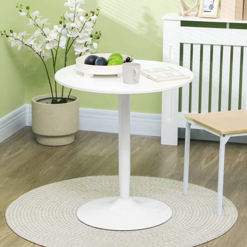 Ronde eettafel voor 2 personen | Kleur: Wit | Afmetingen: 70x70x75 cm