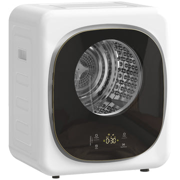 Compacte wasdroger 4 kg met 5 droogmodi en timer | Kleur: Wit | Afmetingen: 48x43x57 cm