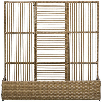 Plantenbak met Trellis - Bloembak | Kleur: Zand | Afmetingen: 103x103x29 cm