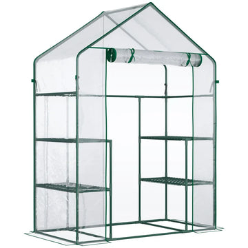 Inloopkas met planken | Kleur: Transparant | Afmetingen: 73x142x195 cm