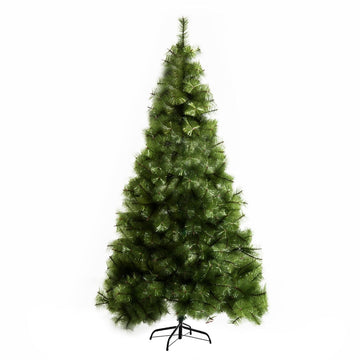 Kunstkerstboom 210 cm met metalen standaard | Kleur: Groen | Afmetingen: 90x90x210 cm