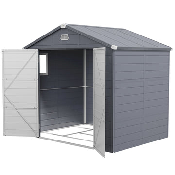 Gereedschapsschuur met ventilatieraam | Kleur: Grijs | Afmetingen: 240x190x228 cm