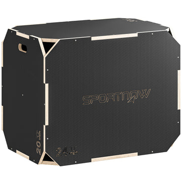 3-in-1 Plyo Box - Sprungbox voor Fitness | Kleur: Zwart | Afmetingen: 61x76x51 cm