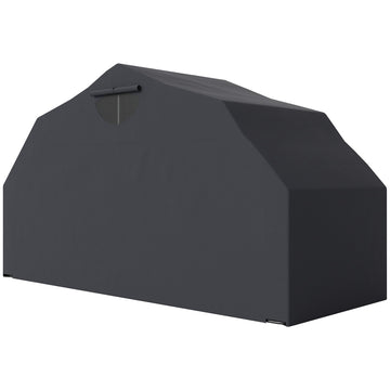 Motorfiets overkapping, waterdichte stalling | Kleur: Zwart | Afmetingen: 135x345x191 cm