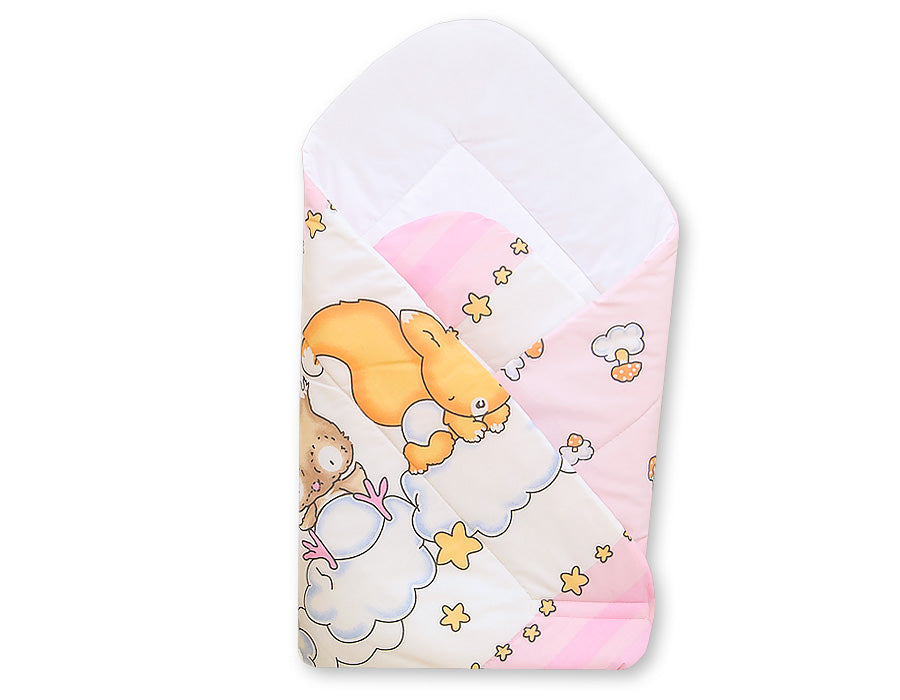 Baby nest - babynestje - versteviging & anti-allergisch, ademend katoen, roze