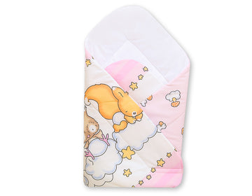 Baby nest - babynestje - versteviging & anti-allergisch, ademend katoen, roze