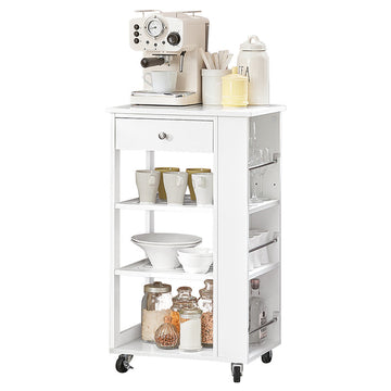 Draagbare buitenkeukenkast - Opvouwbaar keukeneiland - Opbergorganisator - MDF(E1) - 50 cm x 86 cm x 37 cm - 15,1 kg - Flessenrek