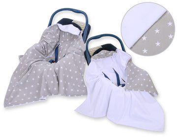 Stor dubbelsidig bilbarnstolsfilt - babyfilt - extra mjuk och varm bomull-minky