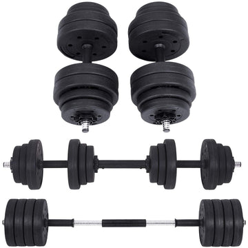 Halterset - dumbbells - verbindingsstang - fitness - 2,5 kg - 1,25 kg - 1 kg