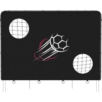 Voetbaldoel - ijzer - eenvoudig op te zetten - zwart - 215 x 76 x 150 cm