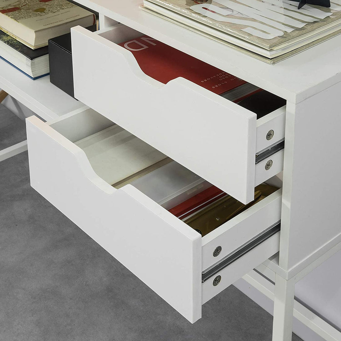 consoletafel met 2 laden - haltafel - bijzettafel - bijzettafel - woonkamertafel - 110x30x80cm