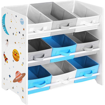 Speelgoedopberger - speelgoedkast - opbergkast kinderkamer - wit - 62,5 x 29,5 x 60 cm