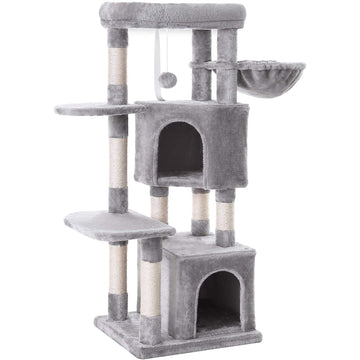 Krabpaal voor katten L - kattenboom - grijs - 49 x 45 x 120 cm