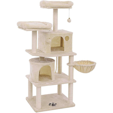 Kattenklimboom met krabpaal en hangmat - kattenhuis XL
