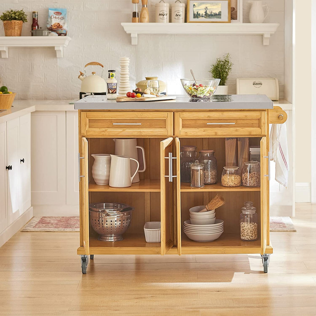 Uitschuifbare Keukenopbergwagen - Keukenkast - Kast - Dressoir Keukeneiland