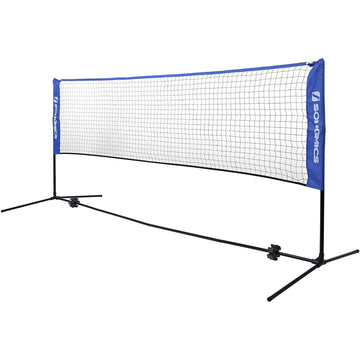 Badmintonnet - Tennisnet - Verstelbare hoogte - IJzeren frame - Draagtas - Blauw/Zwart/Geel