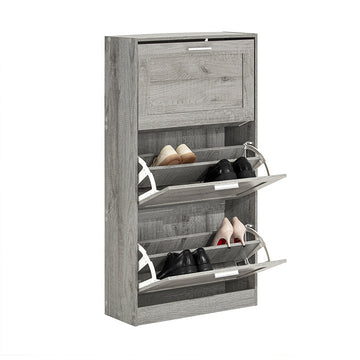 moderne schoenenkast - schoenenkantelaar - schoenenkast - ruimtebesparend ontwerp - muurveilig kantelslot - ideaal voor entrees - 60 cm x 115 cm x 23 cm