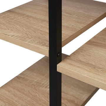Boekenkast met kast MDF en metaal | Lichteiken | 80x35x97 cm