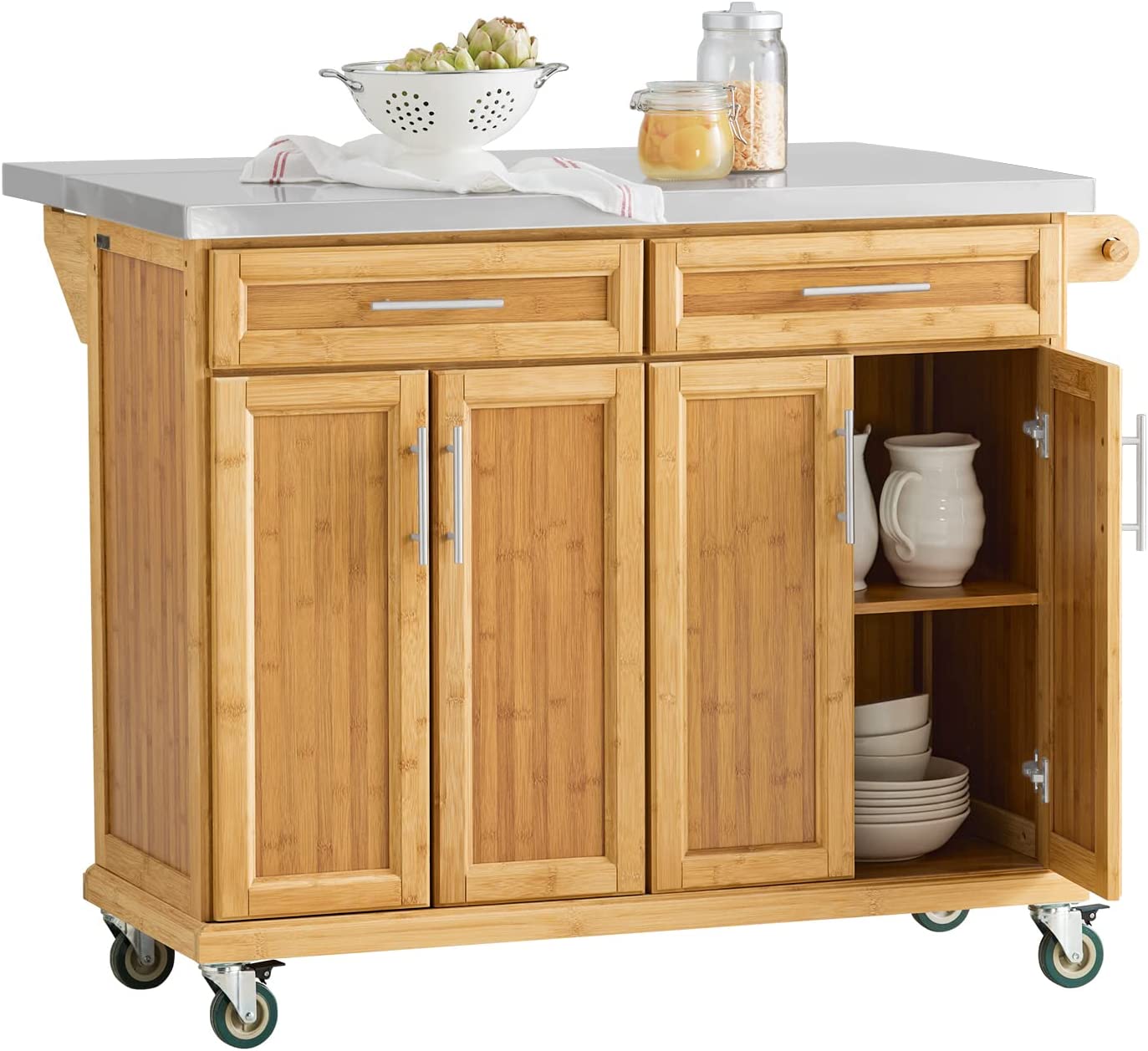 Uitschuifbare Keukenopbergwagen - Keukenkast - Kast - Dressoir Keukeneiland