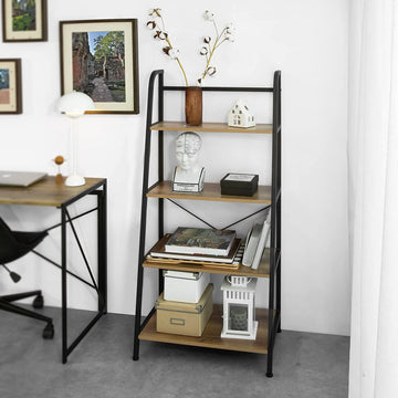 4 lagen ladderplank boekenkast boekenplank opslag display stellingkast staande plank