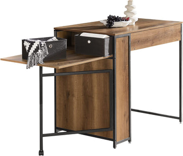 Bartafel met Uitschuifbaar Tafelblad - Keuken - Ontbijtbartafel - Koffiebar met Opvouwbaar Werkblad