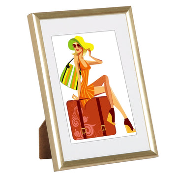5-delige set kunststof fotolijsten A4 | Goud | 21x29,7 cm