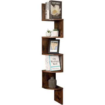 Hoekrek met 5 niveaus - 127,5 cm - boekenkast industrieel