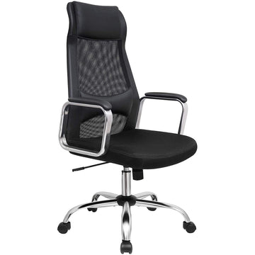 Ergonomische bureaustoel - draaibaar - lendensteun - zwart - 60 x 53 x 113-123 cm