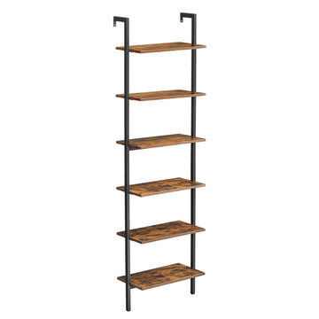 Staande boekenplank - ladderrek - 6 planken - opbergrek - 60 x 30 x 204,8 cm