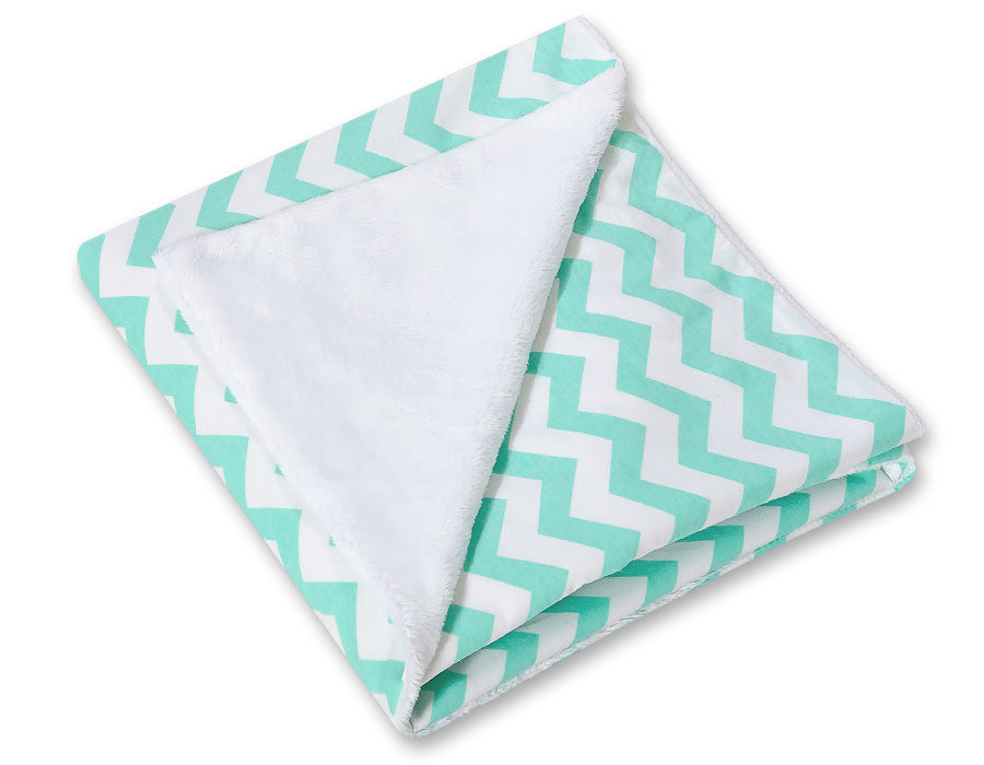 Stor dubbelsidig bilbarnstolsfilt - babyfilt - varm och mjuk minkbomull