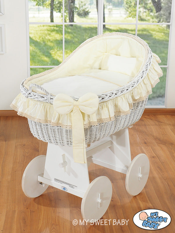 Wicker wieglade, handgeweven mand, veilige en comfortabele slaapomgeving voor baby's