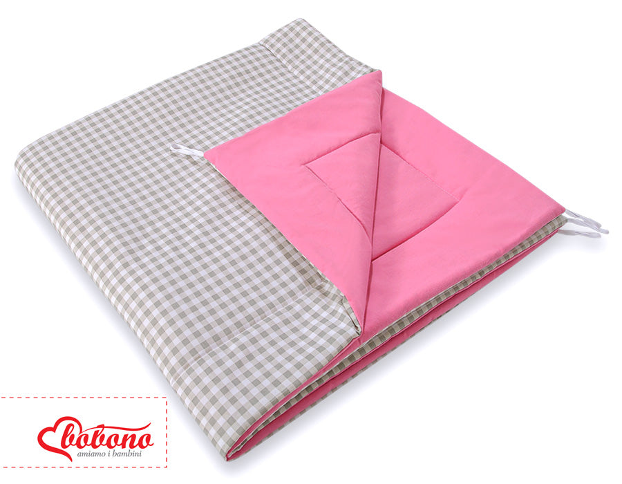 Dubbelsidig lekmatta - golvmatta - extra komfort och tvättbar - 100% bomull - 116x116 cm