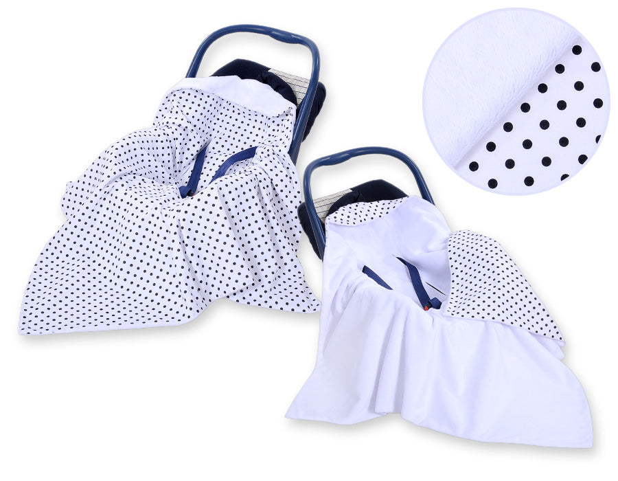 Stor dubbelsidig bilbarnstolsfilt - babyfilt - extra varm och mjuk minkbomull