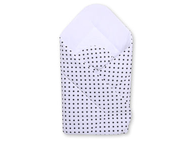 Babynest – baby nestje – ademend katoen – wit met zwarte stippen