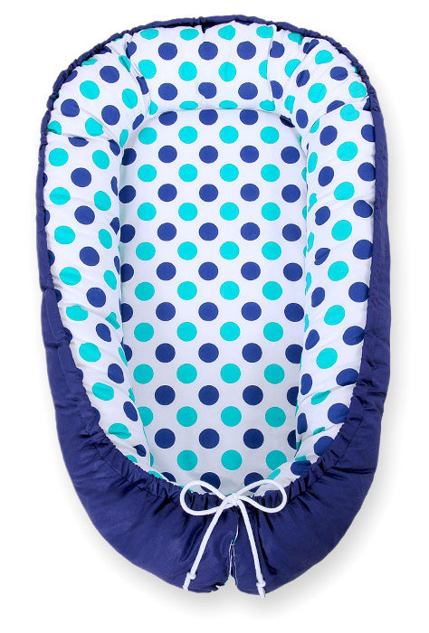Baby nest, cocoon, dubbelzijdig - comfortabel, Oeko-Tex katoen, verstelbaar, BOBONO