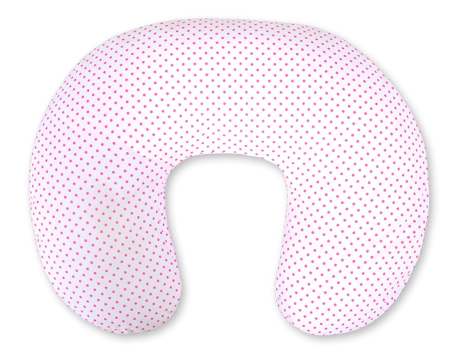 Voedingskussen - zwangerschapskussen - Ergonomisch & 100% katoen, roze stippen