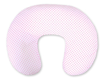 Voedingskussen - zwangerschapskussen - Ergonomisch & 100% katoen, roze stippen