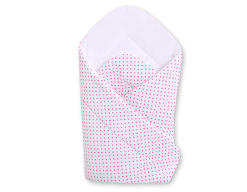 Baby nest, babynestje, extra versteviging voor ondersteuning - roze stippen - 100% katoen