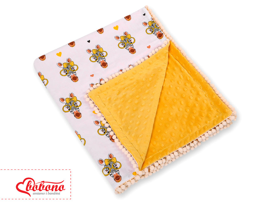 Dubbelsidig minky babyfilt - barnpläd - extra mjuk och varm