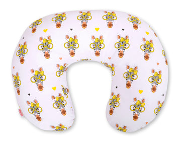 Amningskudde, amningskudde, ergonomisk och ryggstöd - 100 % bomull, tvättbart överdrag