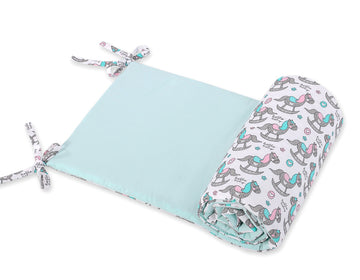 Universele babybed bumper - bedrand - optimale bescherming tegen harde spijlen