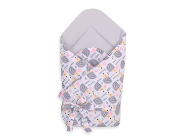 Dubbelsidigt babynest - lindningskon - ergonomiskt och varmt, 100 % bomull, justerbar rosett