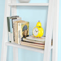 Witte Moderne 5-laags ladderplank, opbergrek Wandplank Boekenkast