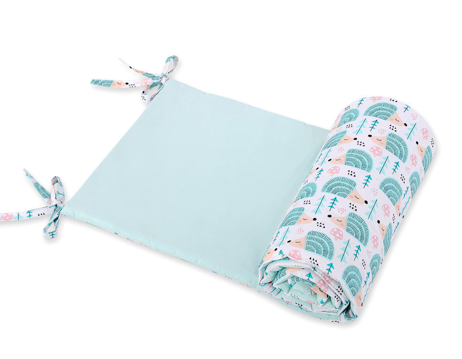 Universele ledikantbumper – babybed bumper – extra veiligheid en comfort – Egel Mint