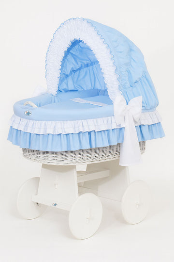 Wicker mandje Bellamy - babybedje - veilige, comfortabele en ecovriendelijke wieg met kap